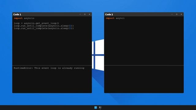 How to fix RuntimeError: This event loop is already running in Python смотреть онлайн