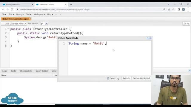 Return type in Apex | Apex programming in Hindi смотреть онлайн