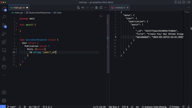 Query a GraphQL API with Go #golang #graphql смотреть онлайн