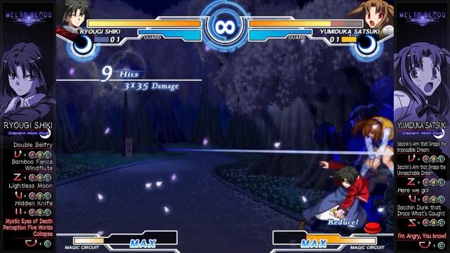 MBAACC: C-Ryougi Shiki newbie combos смотреть онлайн