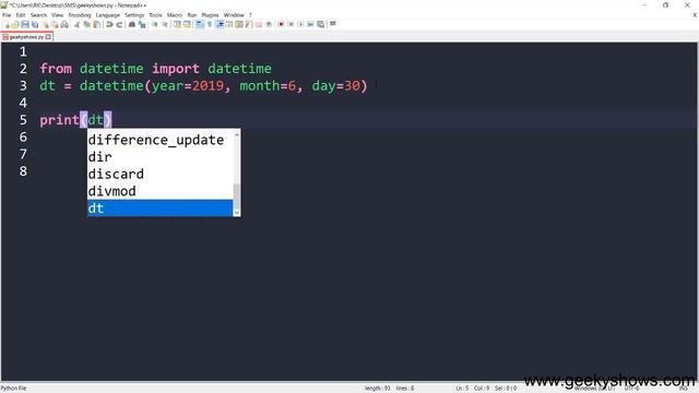datetime Class in Python (Hindi) смотреть онлайн