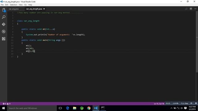 Core Java, How can know length in var-arg method of Parameter in java | var args work in Java смотреть онлайн
