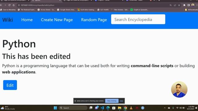 CS50W Project1 (wiki) смотреть онлайн
