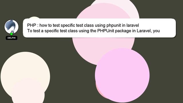 PHP : how to test specific test class using phpunit in laravel смотреть онлайн