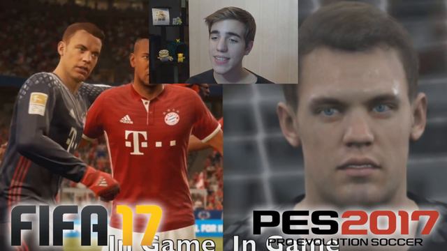 FIFA 17 vs PES 2017 FACES | FC Barcelona Messi, Suarez, Neymar & more! смотреть онлайн