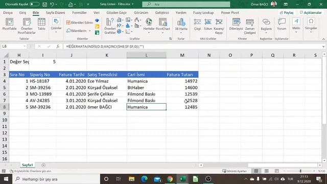 Excel'de En yüksek 5-10 değeri listelemek - 697.video | Ömer BAĞCI смотреть онлайн