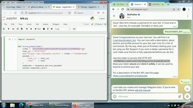 Mengisi Form Selenium dengan Telegram menggunakan Bahasa Pemrograman Python смотреть онлайн