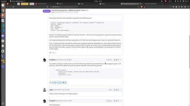 Don't quote placeholders in parameterized queries in Postgres and Node смотреть онлайн