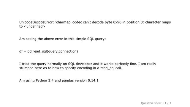 Pandas : UnicodeDecodeError with pandas.read_sql смотреть онлайн