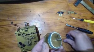 Ремонт треснутого барабана часов с боем