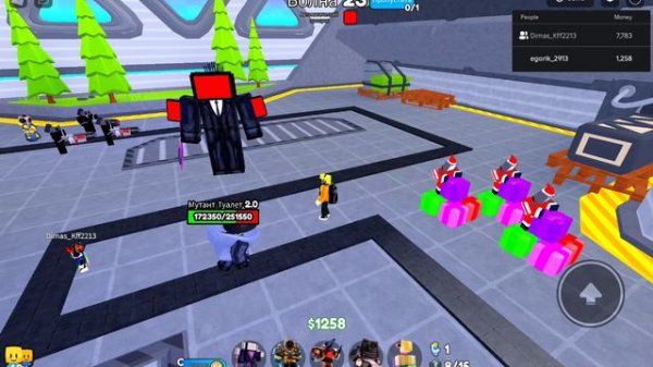 Играю в роблокс с Димой