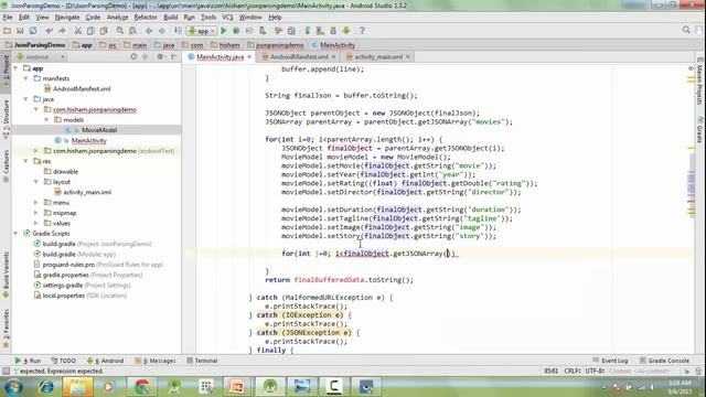 JSON Parsing and Image Loading Tutorial - Android Studio смотреть онлайн