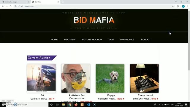 Online bidding system with python django смотреть онлайн