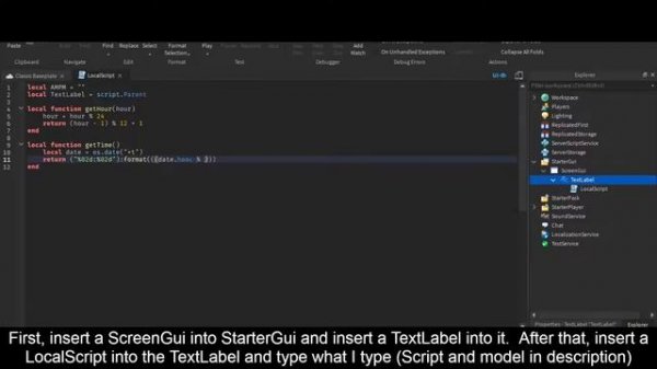 How to Show the REAL TIME - Roblox Studio