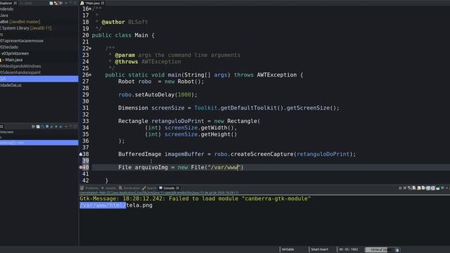 Java Bot #3 - Tirando print (Print Screen) automaticamente com nosso java robot! смотреть онлайн