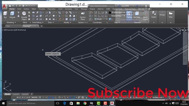How to create Door and window 3d in AutoCAD. смотреть онлайн