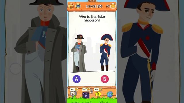 Braindom 2: Riddles Puzzles Brain Game Master Level 185 Which is fake Napoleon? смотреть онлайн