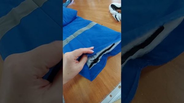 укоротить тёплые штаны