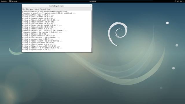 python numpy, scipy, matplotlib, sympy installation on Debian смотреть онлайн