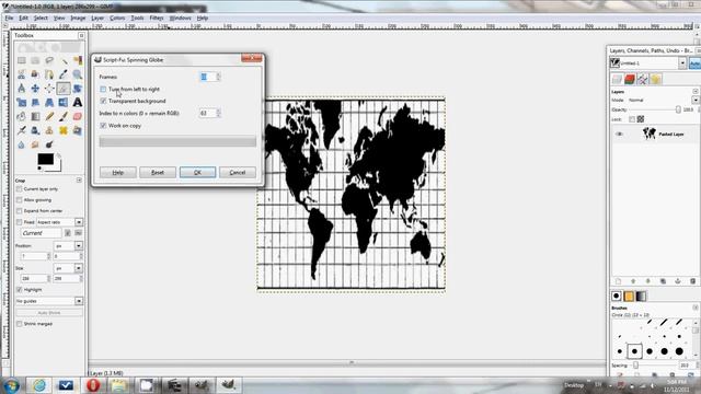 spinning globe gimp tutorial смотреть онлайн