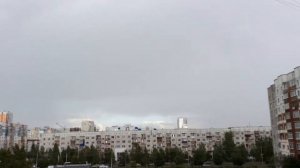 Небольшая грозовая туча, пару молний не успел запечатлеть. (Сургут 18.06.19)