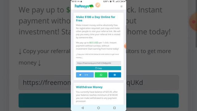 Проект - СКАМ!!! Кнопка ''БАБЛО''. Лови момент! FreeMoney.pro Платит! Вывод денег. смотреть онлайн