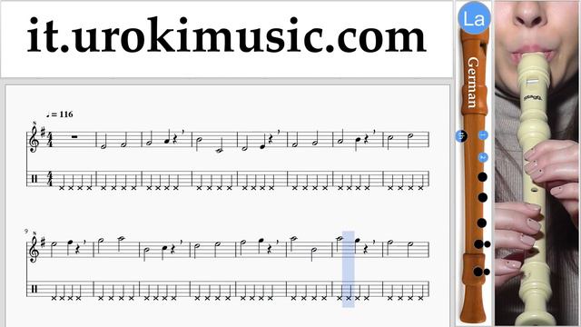 Corso Di Flauto Dolce G. The Pink Panther - Theme Song Tablature Tab Parte#1 Esercita Um-i276