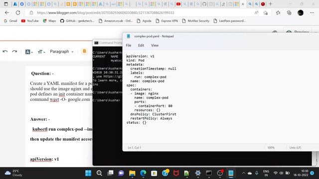 what is init container and how to create a init containers in AKS. смотреть онлайн