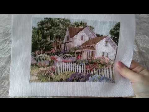 Готовая работа. Домики от Bucilla 