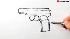 Как нарисовать Пистолет Макарова