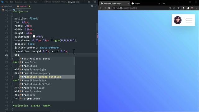 Dropdown Menu using Html CSS & Vanilla Javascript | User Account Navigation Project смотреть онлайн