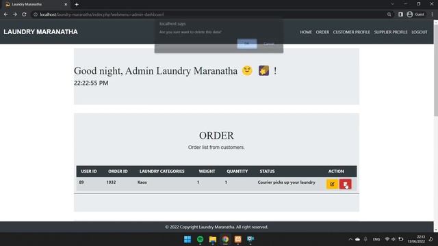 Website Administration For Laundry PHP Data Object With Source Code смотреть онлайн