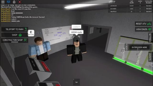 Code On Roblox Jurassic Tycoon! смотреть онлайн