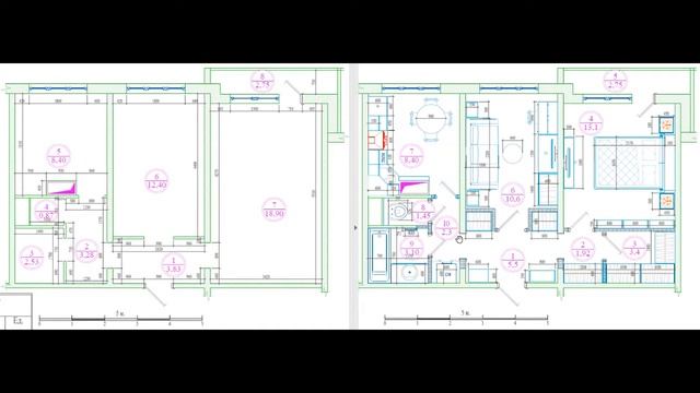 Перепланировка двухкомнатной квартиры в доме серии П-44 смотреть онлайн
