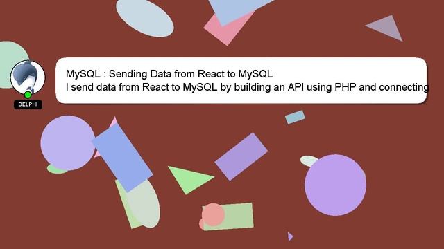 MySQL : Sending Data from React to MySQL смотреть онлайн