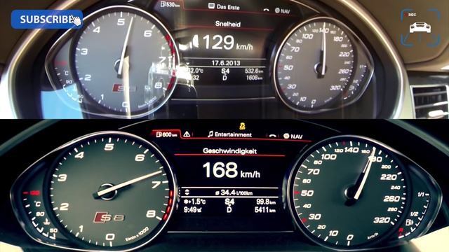 Audi S8 MTM 650 HP vs MTM S8 Talladega 760 HP 0-280 km/h Acceleration BATTLE! смотреть онлайн