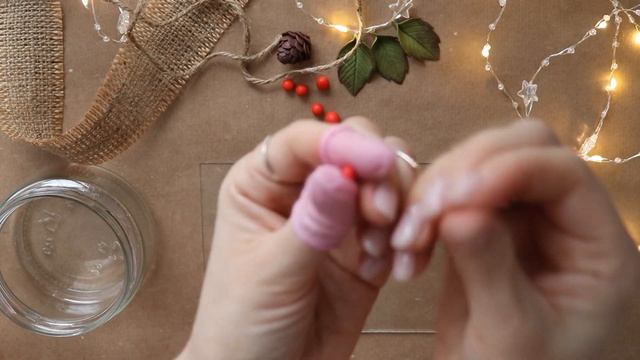 Мастер-класс: Новогодний декор подсвечника из полимерной глины FIMO/polymer clay tutorial смотреть онлайн