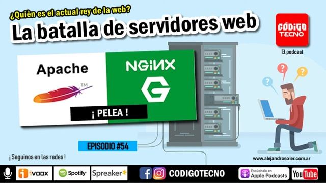 #54 - Servidores web - Entre Apache y Nginx | CodigoTecno [♫ AUDIO] смотреть онлайн