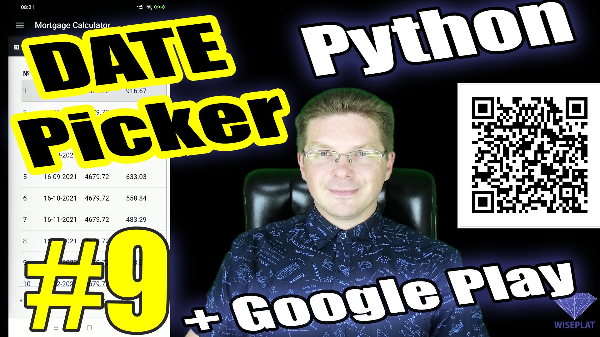 Python #09 ВЫБОР ДАТЫ (Мобильное приложение на Python) #9 MDDatePicker kivymd смотреть онлайн