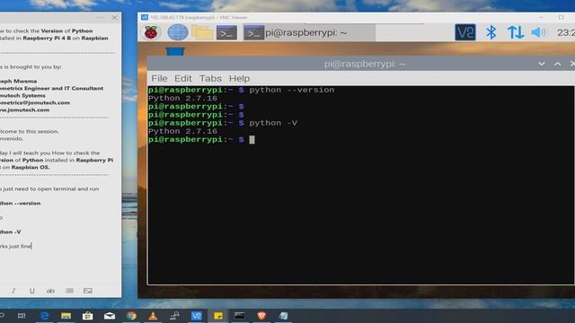 How to check version of Python installed in Raspbian OS смотреть онлайн