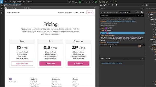 How to easily customize Bootstrap 4 with Pinegrow Web Editor смотреть онлайн