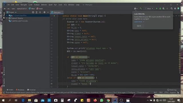 cara input data mahasiswa menggunakan coding java смотреть онлайн