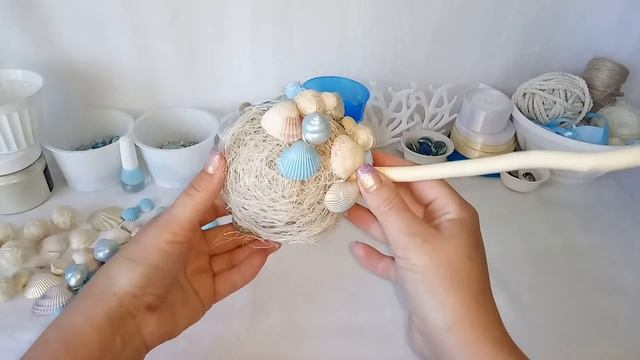 DIY идея: МОРСКОЙ ТОПИАРИЙ! Красим ракушки ЛАКОМ ДЛЯ НОГТЕЙ, игрушечные МОРСКИЕ ОБИТАТЕЛИ для декор смотреть онлайн