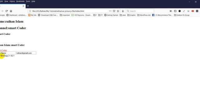 Vue Js Tutorial for beginners in BANGLA(#9) html content binding смотреть онлайн