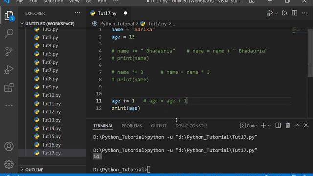 Python Tutorial #tutorial 17 || Assignment Operators in Python смотреть онлайн