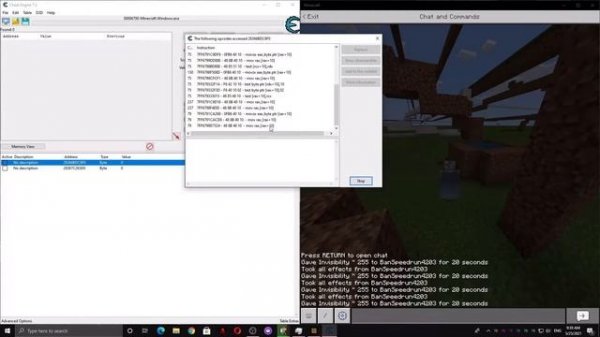 Minecraft SEE INVISIBLE PEOPLE Hack Tutorial (Cheat Engine)
