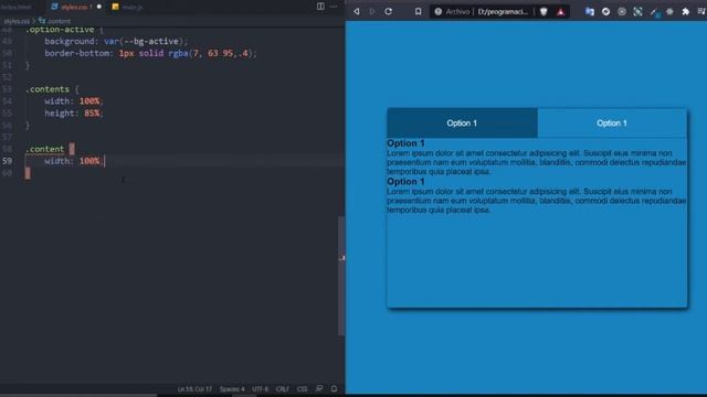 Tab con HTML, CSS y JS смотреть онлайн