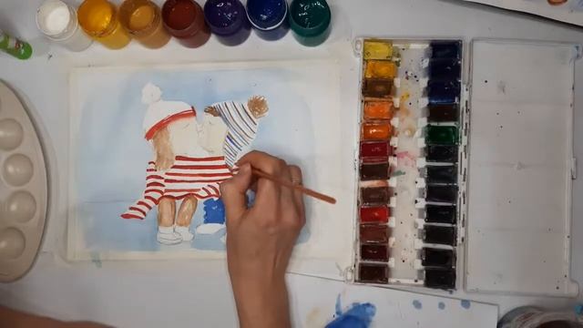 Идеальная пара Рисуем открытку на день влюбленных 14 февраля смотреть онлайн