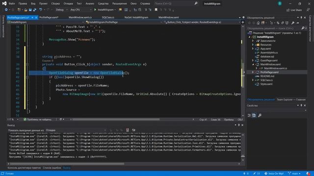 Пишем инстаграм на WPF 3: Соединение с БД, хранение картинок смотреть онлайн
