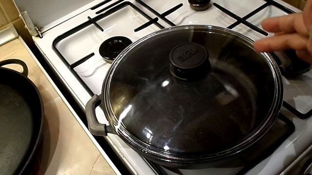 Сковородка "БИОЛ"26 см, чугунная.Взял для начальной обжарки стейков. Обзор. смотреть онлайн